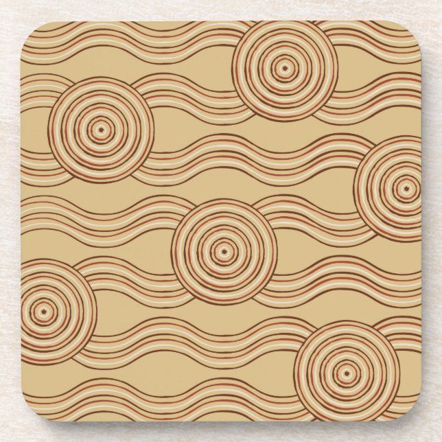 Aboriginal art earth coaster (Front)