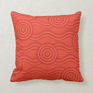 Aboriginal art fire cushion