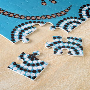 Aboriginal Art, Gecko, Point Painting, Dot Paintin Jigsaw Puzzle