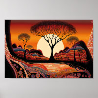 Aboriginal Art Inspired Landscape