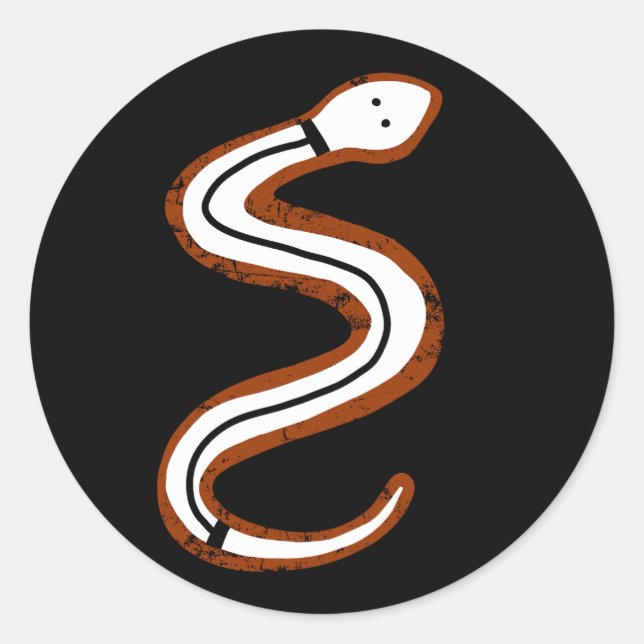 aboriginal art petroglyph australia native symbol  classic round sticker (Front)