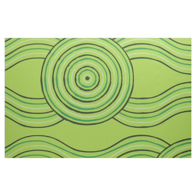 Aboriginal Art Rainforest Fabric (Fat Quarter)