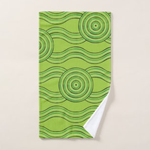 Aboriginal Art Rainforest Hand Towel