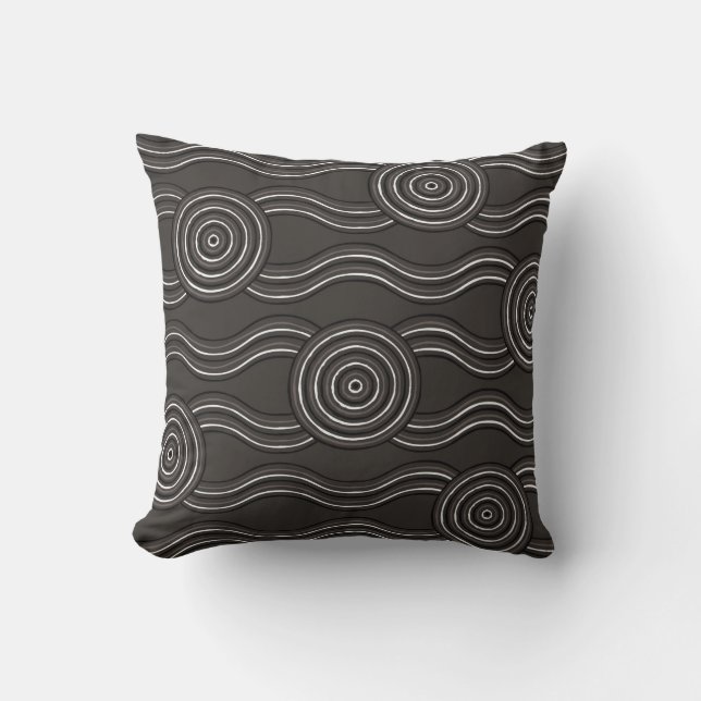 Aboriginal art storm cushion (Front)