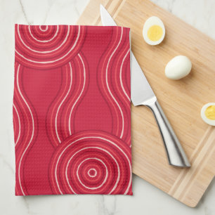Aboriginal art waratah tea towel
