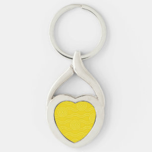 Aboriginal art wattle key ring