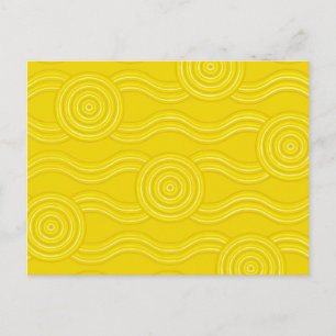 Aboriginal art wattle postcard