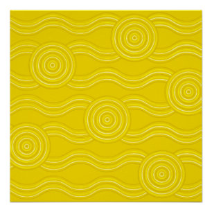 Aboriginal art wattle poster