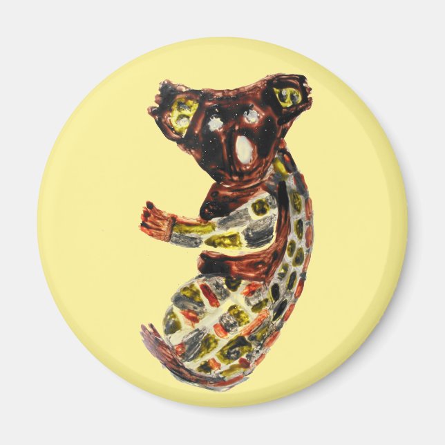 Aboriginal Art Wild Animal Koala Bear Magnet (Front)