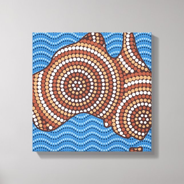 Aboriginal Australia dot painting Canvas Print (Front)