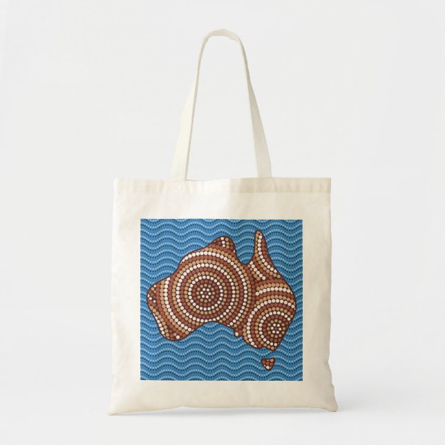 Aboriginal Australia dot painting Tote Bag (Front)