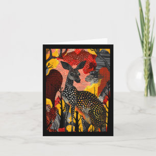 Aboriginal Australian Kangaroo Dot Art Roo Artwork Card