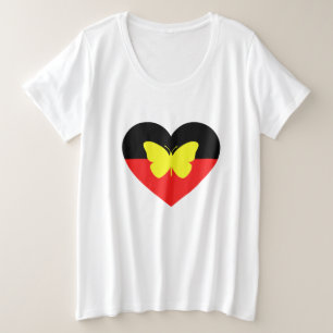 Aboriginal Butterfly Flag Plus Size T-Shirt