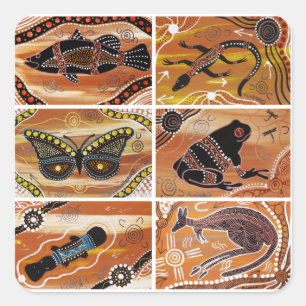 Aboriginal Collage Stickers