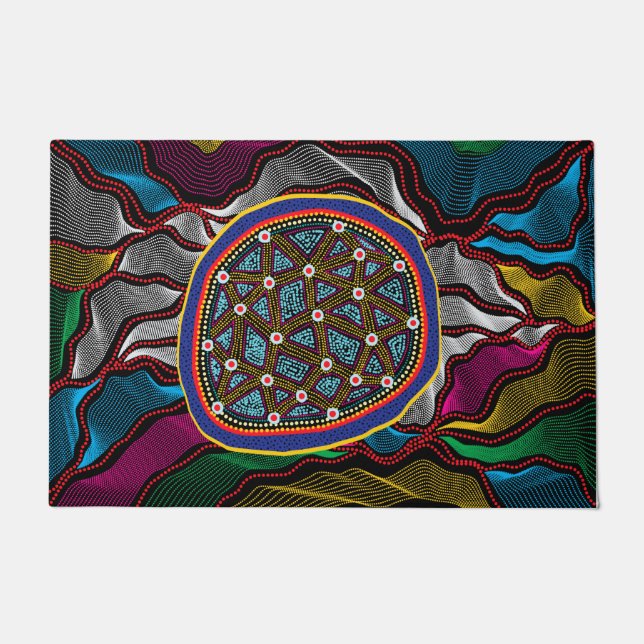 Aboriginal Design-15 Door Mat (Front)