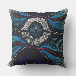Aboriginal Design Two Throw Pillow