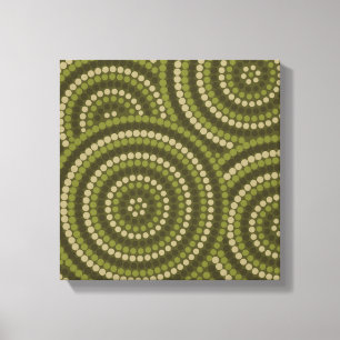 Aboriginal dot painting canvas print