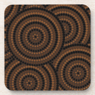 Aboriginal dot painting coaster