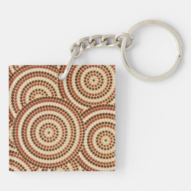Aboriginal Dot Painting Key Ring (Back)