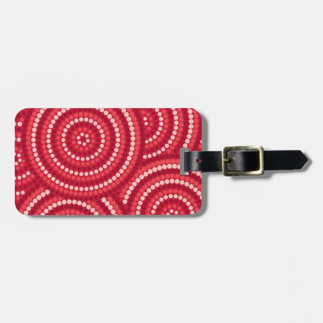 Aboriginal Dot Painting Luggage Tag (Front Horizontal)