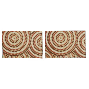 Aboriginal dot painting pillowcase