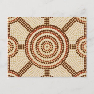 Aboriginal dot painting postcard