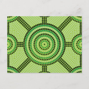 Aboriginal dot painting postcard