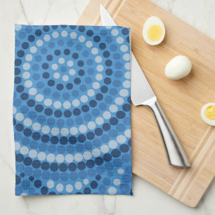 Aboriginal dot painting tea towel