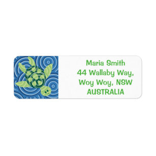 Aboriginal dot painting turtle