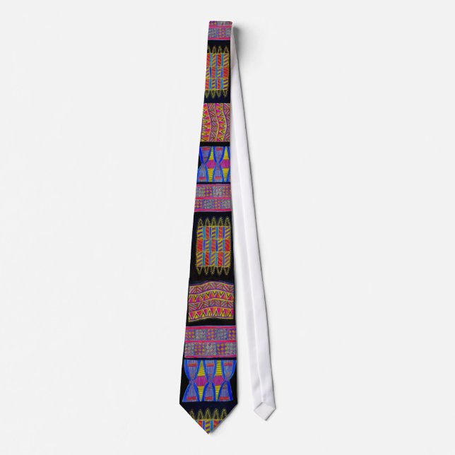 Aboriginal Dreamtime Tie Blue by S Ambrose (Front)