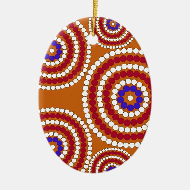 Aboriginal edition ceramic tree decoration (Front)