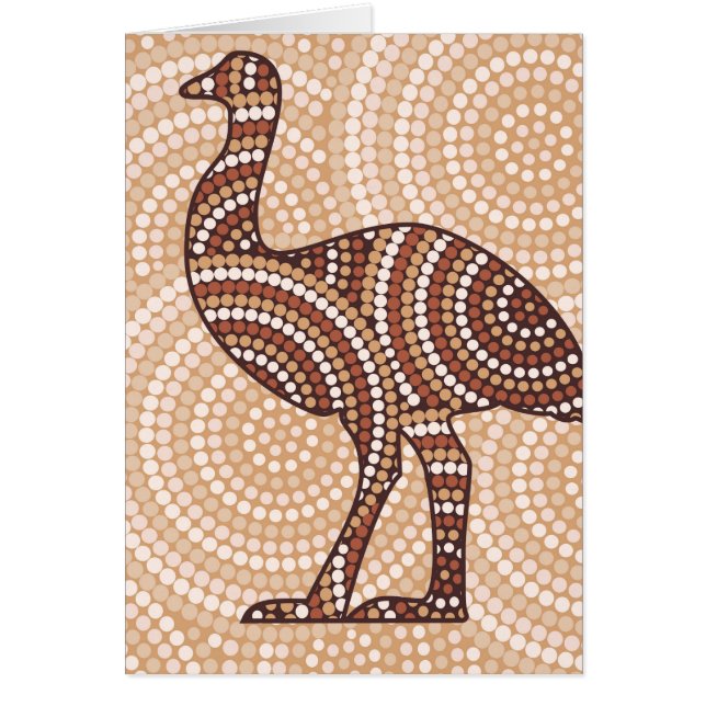 Aboriginal emu dot painting (Front)