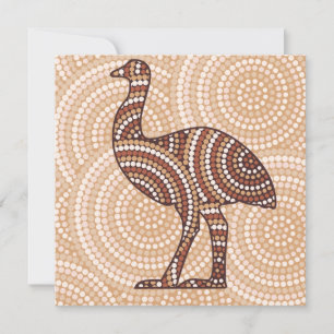 Aboriginal emu dot painting
