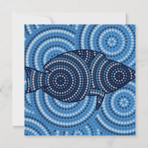Aboriginal fish dot painting