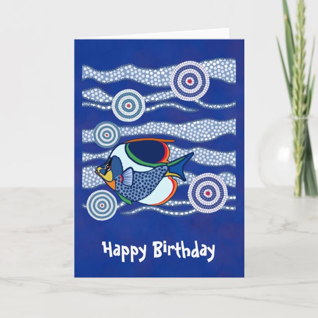 Aboriginal Fish Greetings 3 Card (Front)