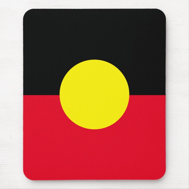 Aboriginal flag mouse pad (Front)