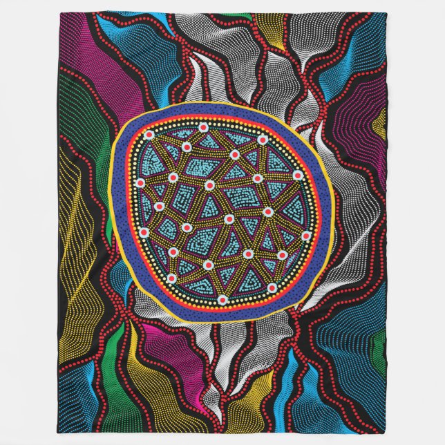 Aboriginal Fleece Blanket (Front)