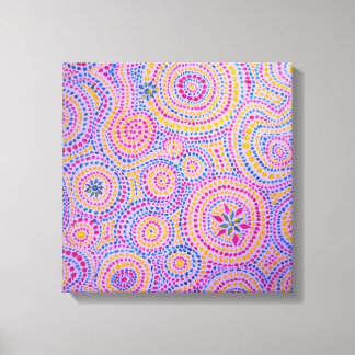 Aboriginal inspired Premium Wrapped Canvas
