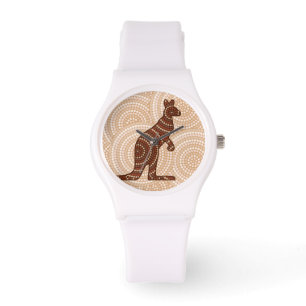 Aboriginal kangaroo dot painting watch
