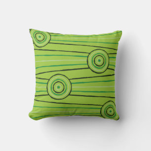 Aboriginal line and circle painting cushion