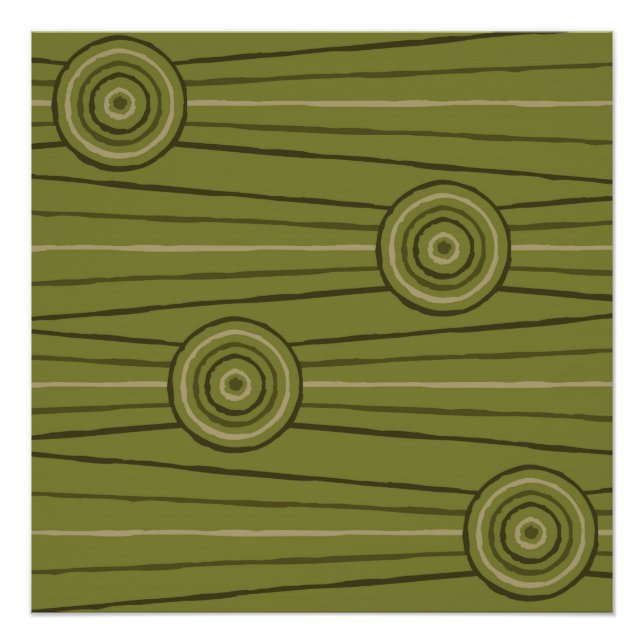 Aboriginal line and circle painting poster (Front)