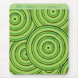 Aboriginal line painting mouse pad