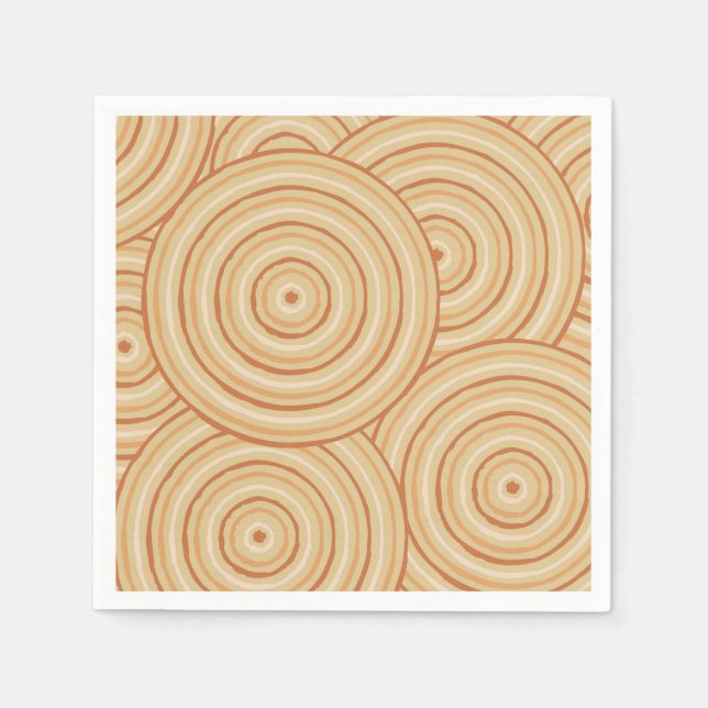 Aboriginal line painting napkin (Front)
