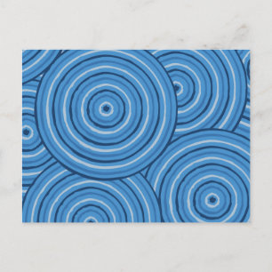 Aboriginal line painting postcard
