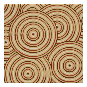 Aboriginal line painting poster