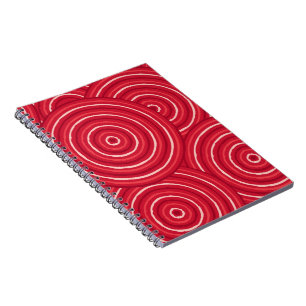 Aboriginal line painting spiral notebook