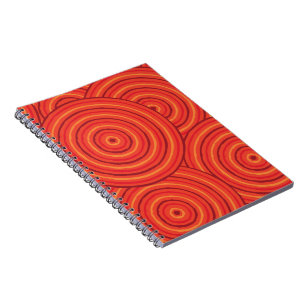 Aboriginal line painting spiral notebook