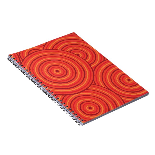 Aboriginal line painting spiral notebook (Right Side)