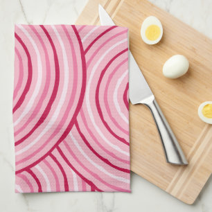 Aboriginal line painting tea towel