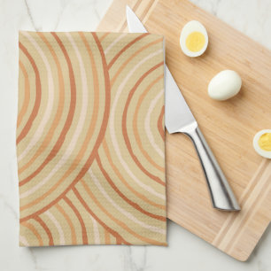 Aboriginal line painting tea towel